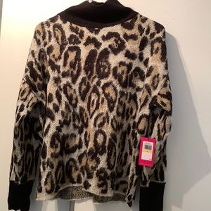 Leopard print Vince Camuto wool sweater.